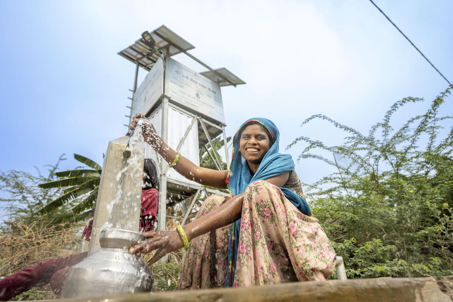 In the images, Jiya and her daughter Dipika(7), suffer from early symptoms of fluorosis. With the installation of a solar De-flouridation unit (DFU) plant by Public Health Engineering Dept, Government of Rajasthan, on the outskirts of their village (add name of village), they now have a sustained access to safe water. The convergent approch of Integrated Flourorsis Mitigation (IFM), was demonstrated by UNICEF in areas having more than permissible flouride content of 1.5mg per litre in drinking water. Climate policy makers must put water at the heart of action plans.